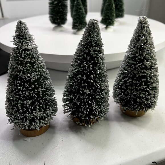 Dept 56 5 Small Assorted Christmas Trees & 3 Unbranded Trees - Picture 5 of 8
